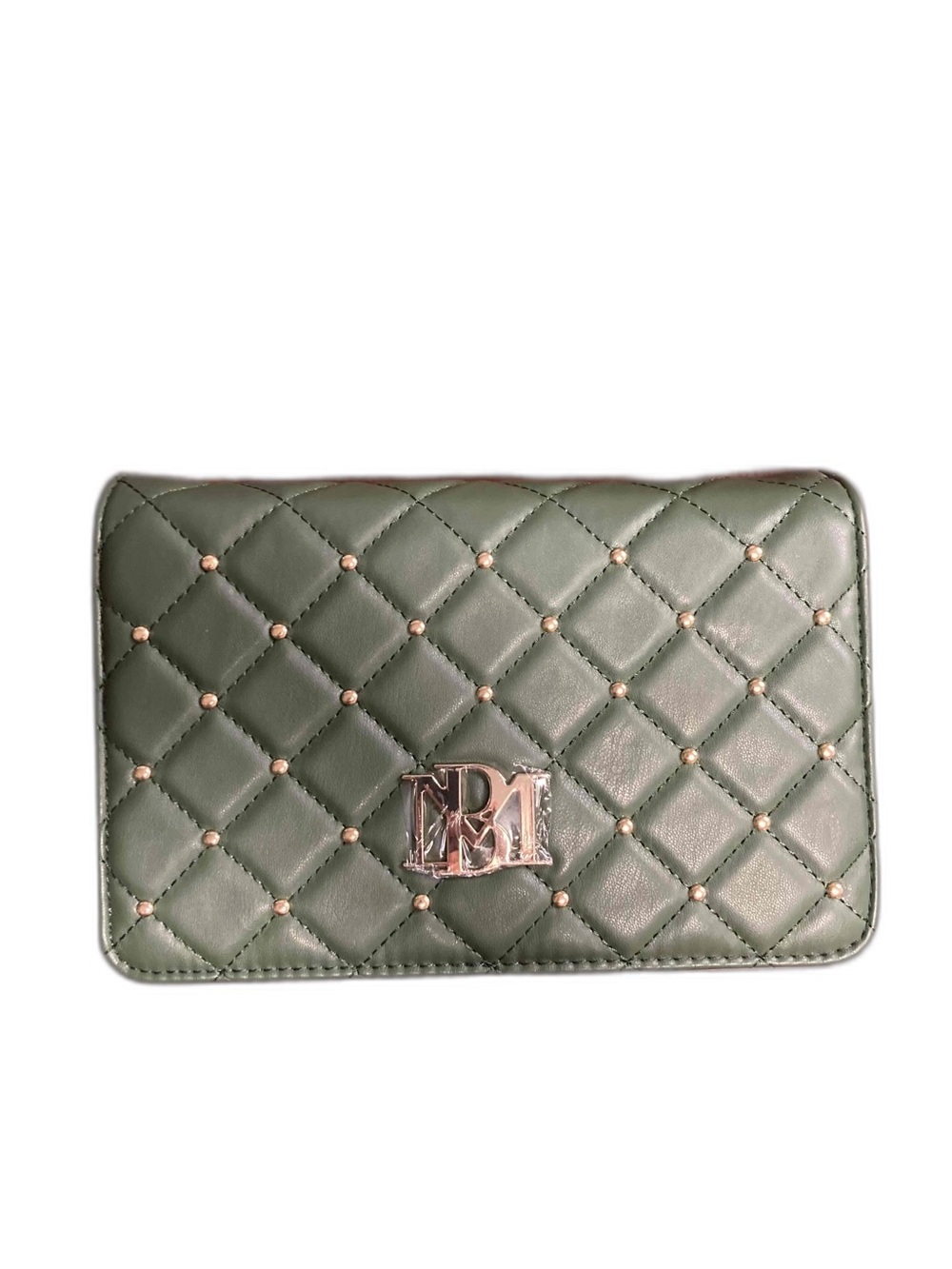 Badgley Mischka Studded Quilted Crossbody In Sage Green NWT